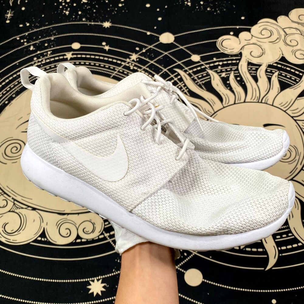 Nike Roshe One 511881-112 Athletic Sneaker Mens 12 White Mesh Road Running Sport